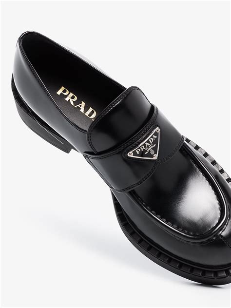 Prada Logo Plaque Loafers 